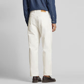 selctd loose/baggy fit stretchable white jeans for men